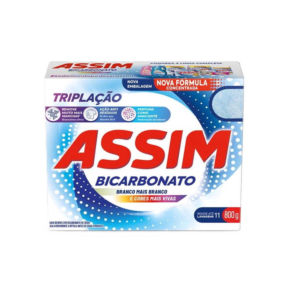 SABÃO EM PÓ ASSIM BICARBONATO 800G